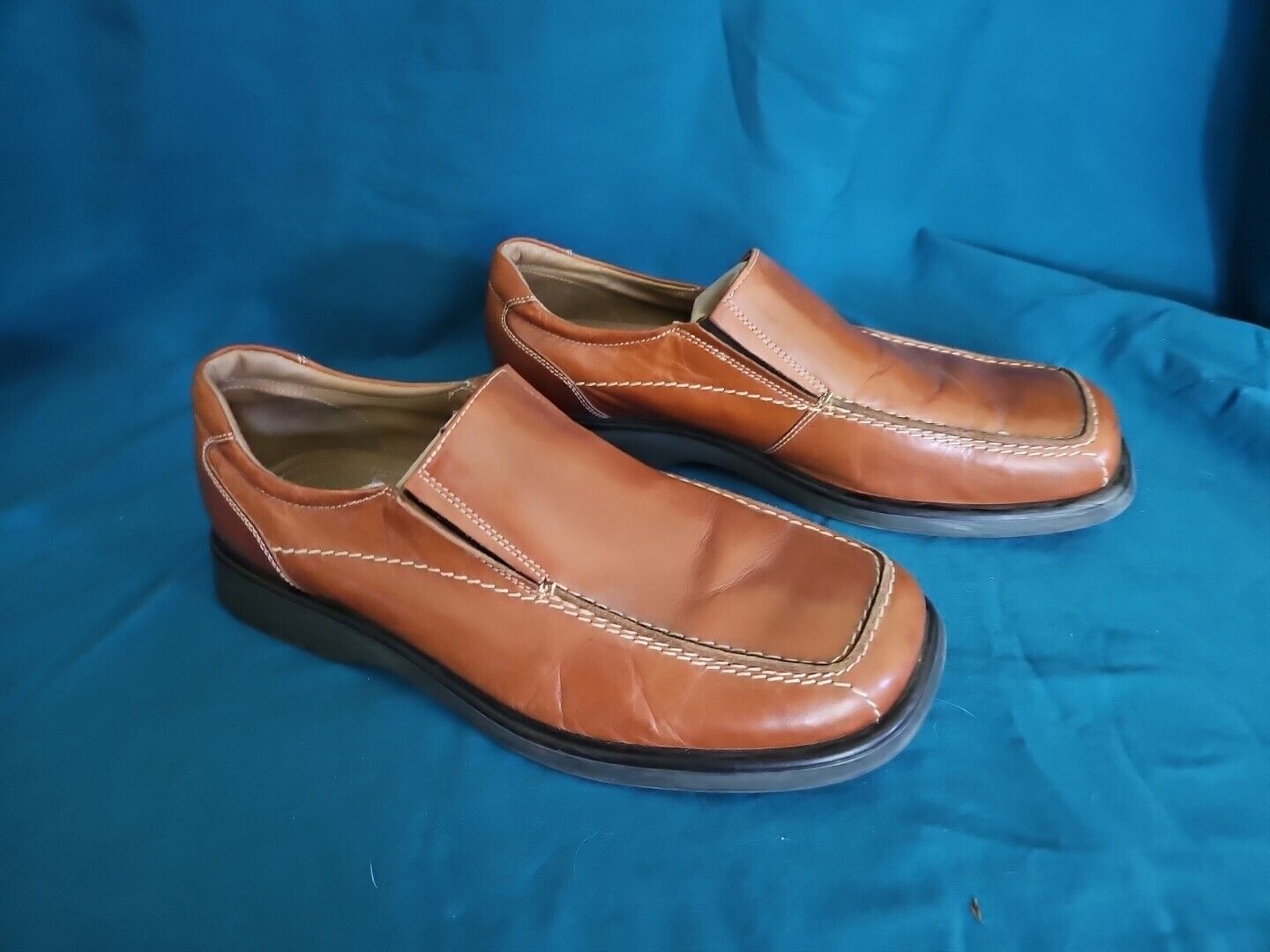 Franco Fortini Classic Slip on Loafer Brown LeatherCasual Sz 12M 311053 LANCE