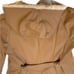 Vintage Chocolate Trench with Creamy Faux Fur & Copper Quilted Satin Lining