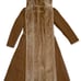 Vintage Chocolate Trench with Creamy Faux Fur & Copper Quilted Satin Lining