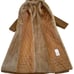 Vintage Chocolate Trench with Creamy Faux Fur & Copper Quilted Satin Lining