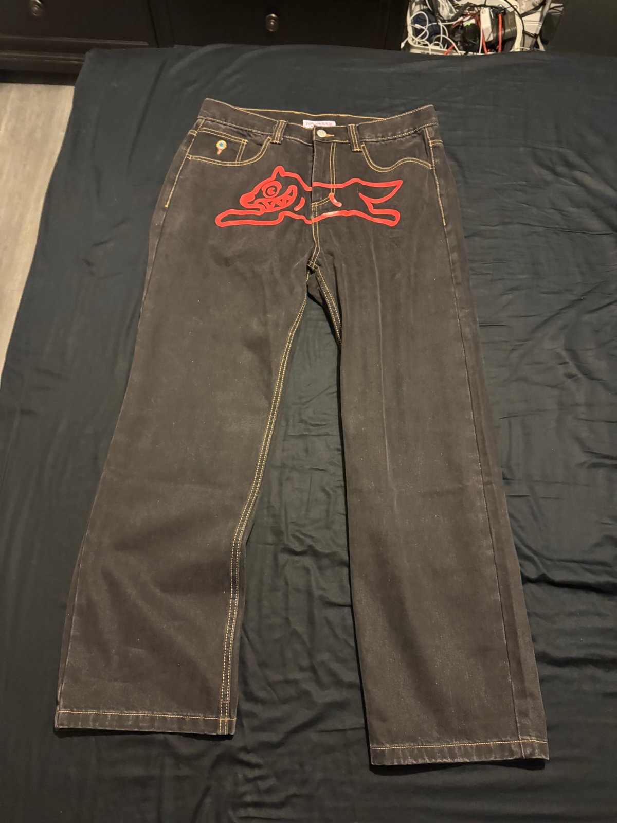 Ice Cream Cream Jeans Blue Men's - SS22 - US