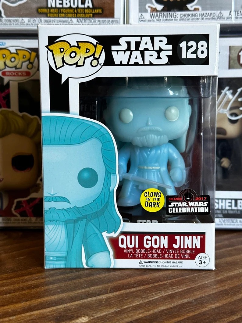 Funko Pop! Star Wars - Qui Gon Jinn #128 -2017 Star Wars CELEBRATION Exclusive