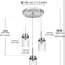 3-Light hanging chandelier