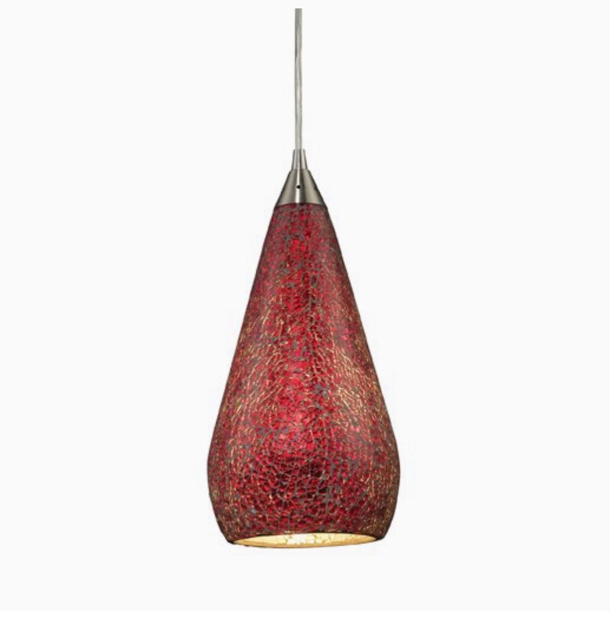Ruby Red Glass Pendant Light