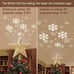 Christmas Star Tree Topper with Built-in Led Snowflake Projector Lights