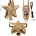 Christmas Star Tree Topper with Built-in Led Snowflake Projector Lights