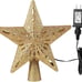Christmas Star Tree Topper with Built-in Led Snowflake Projector Lights