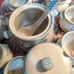 Vintage Stoneware Chilli Pot And mugs