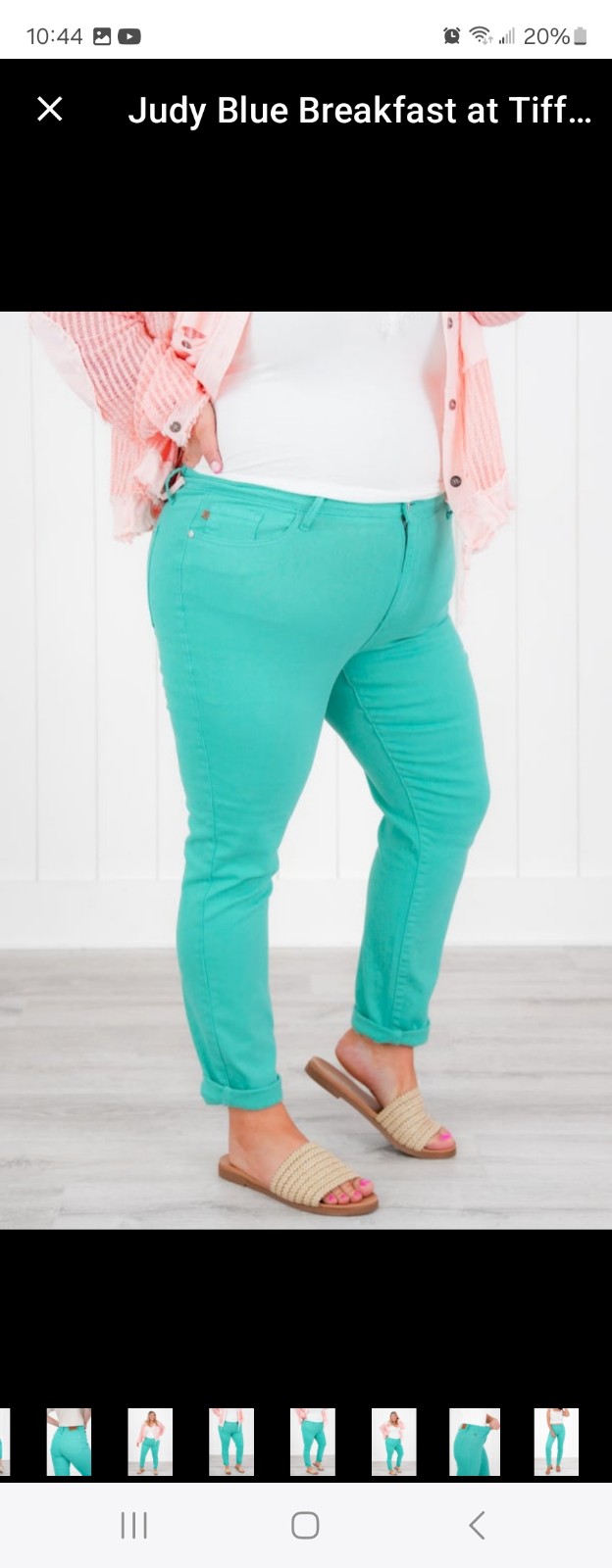 Judy blue high rise aquamarine slim leg NwT size 15
