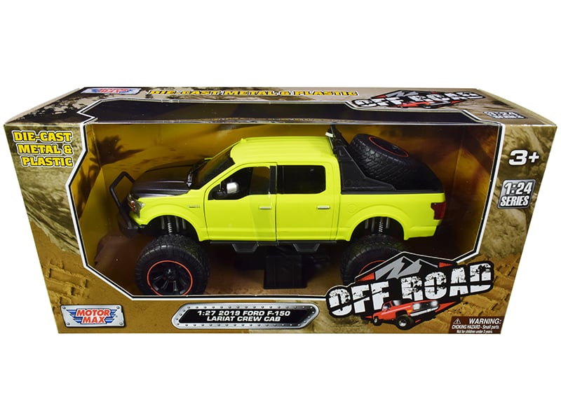 2019 Ford F-150 Lariat Crew Cab Pickup Truck Off Road Bright Green 1/27 Diecast