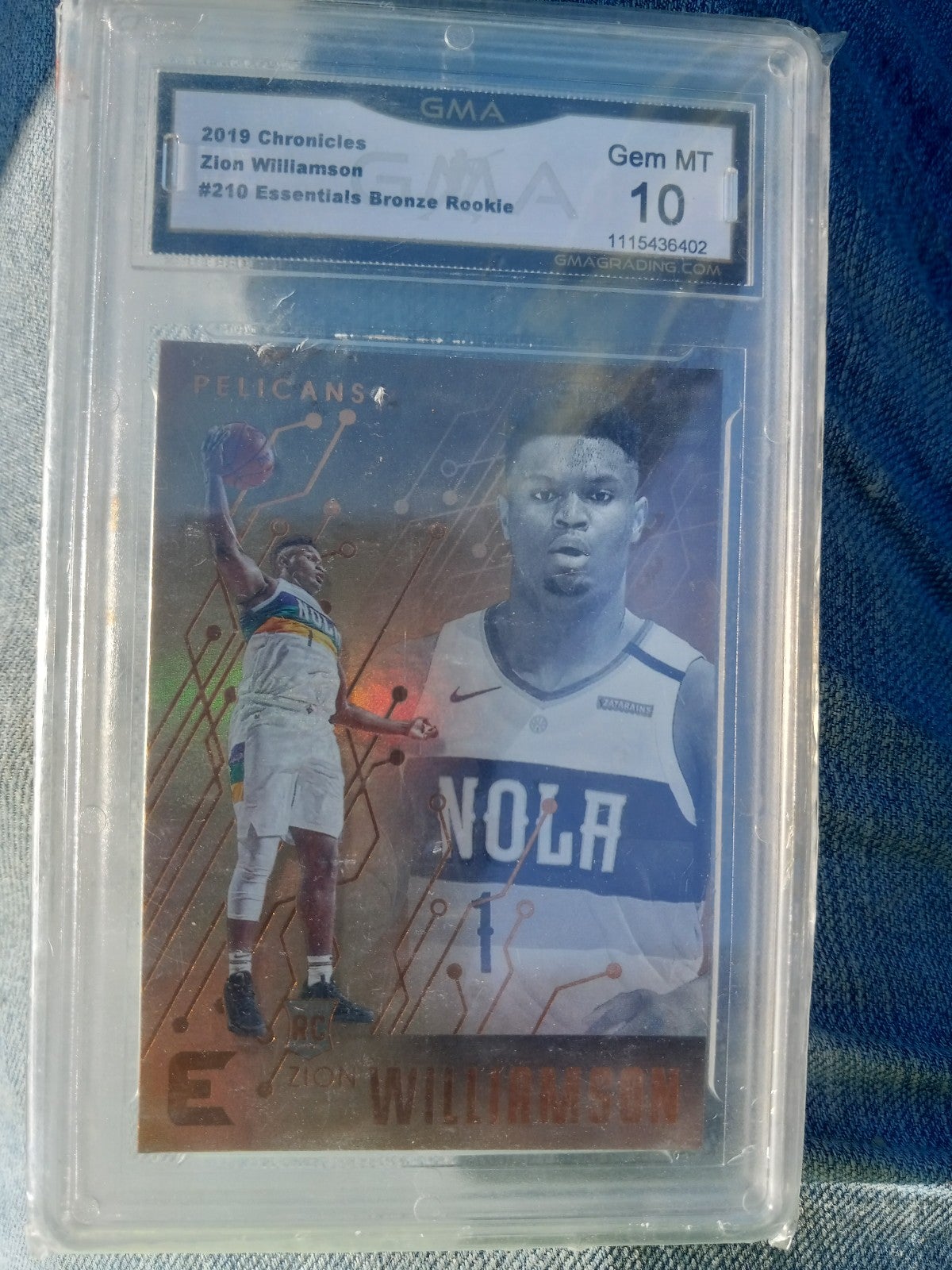 Zion Williamson rookie card graded mnt 10