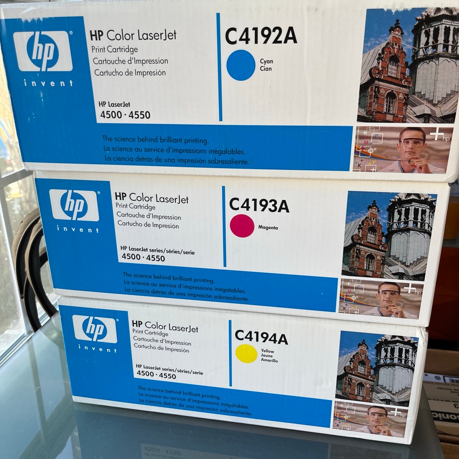 HP C4192A & C4193A & C4194A Toner CMY (3) NEW