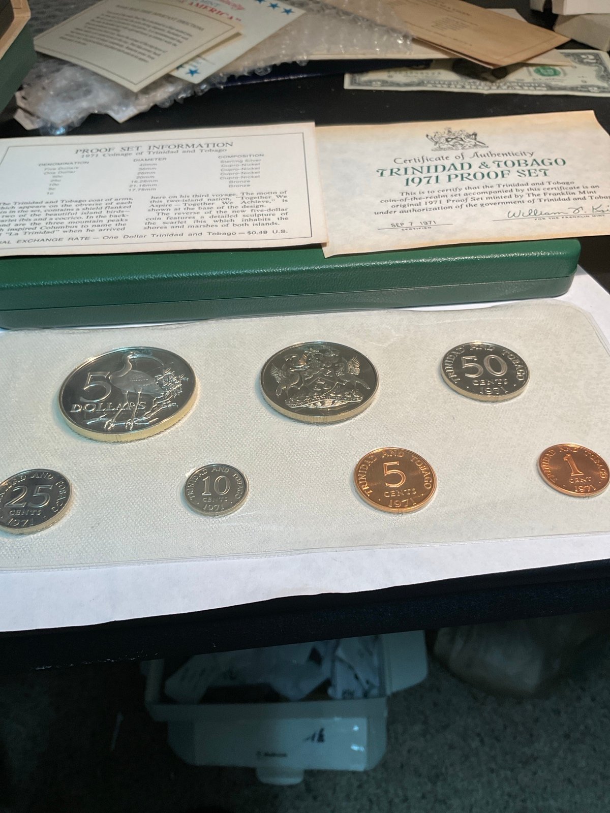Trinidad& Tobago 1971 silver proof set
