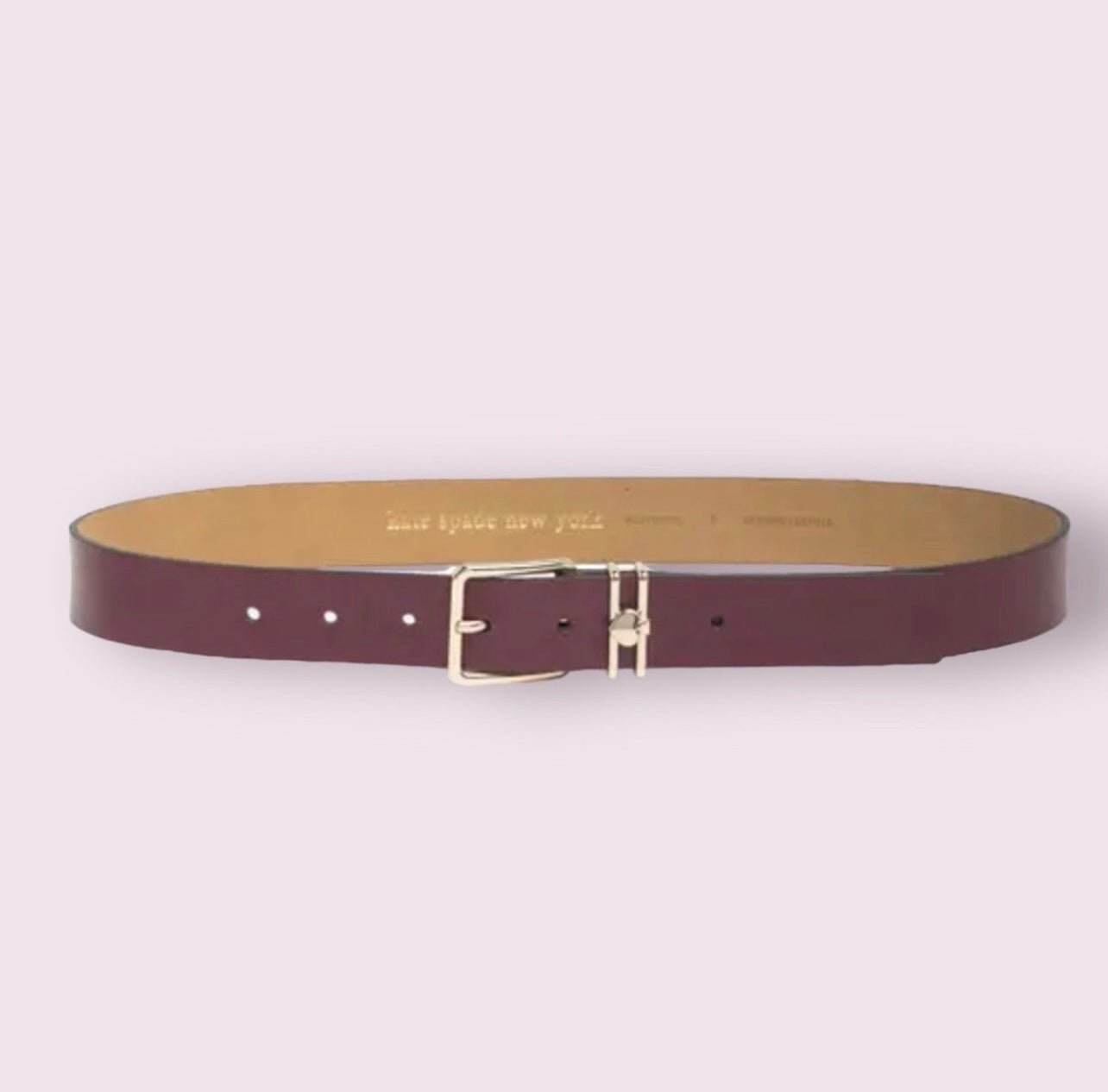 ♠️ Kate Spade Leather Loop 32MM Belt, Zinfandel, Size XL, NWT!