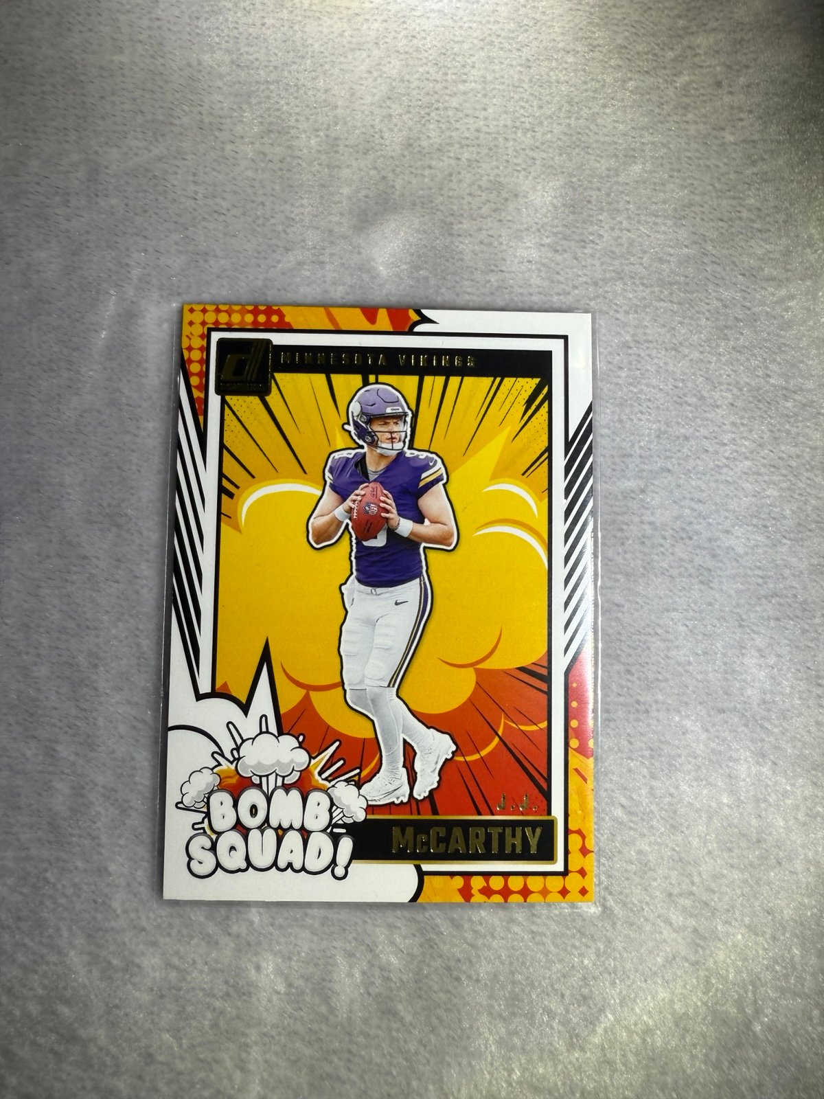 JJ MCCARTHY 2024 Donruss Bomb Squad Rookie RC #5 Minnesota Vikings
