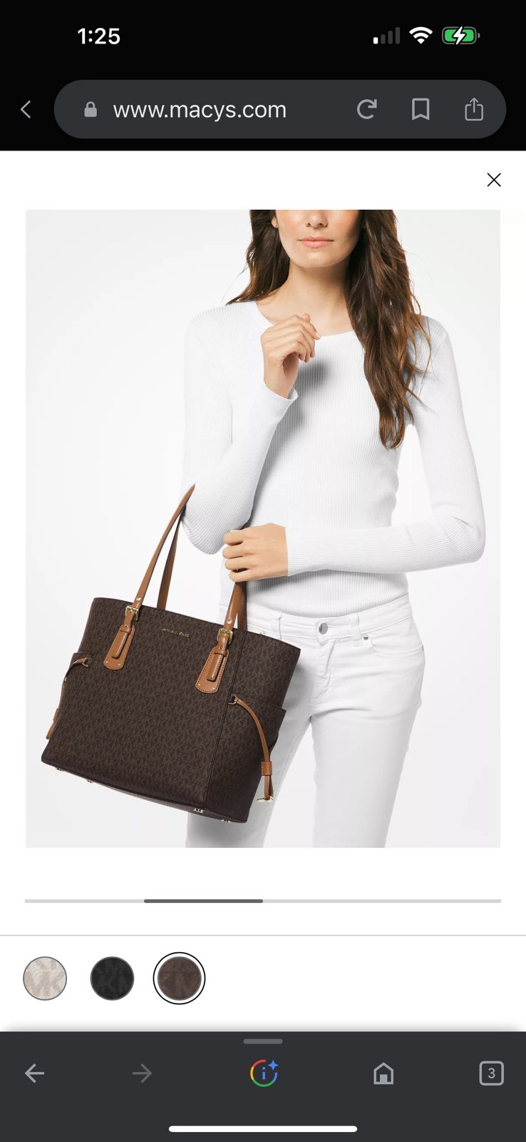 michael michael kors voyager small logo tote bag