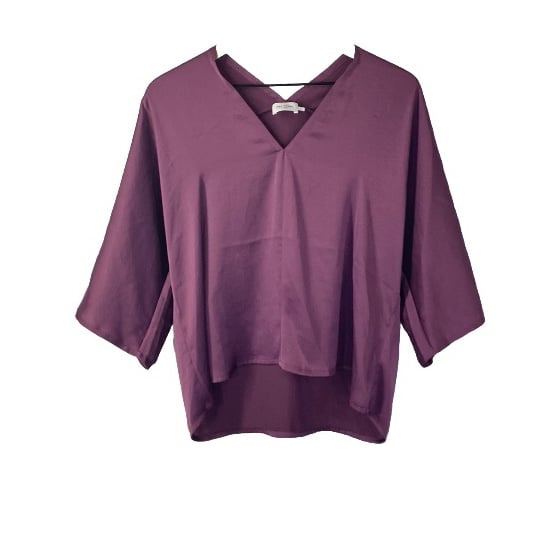 The Reset R Label Satin V Neck Pullover