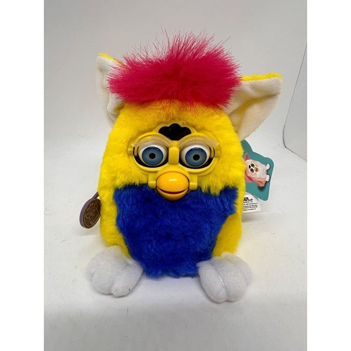 FURBY Vintage 1999 Primary colors Yellow Blue Red Mohawk Model 70-940 Not workin