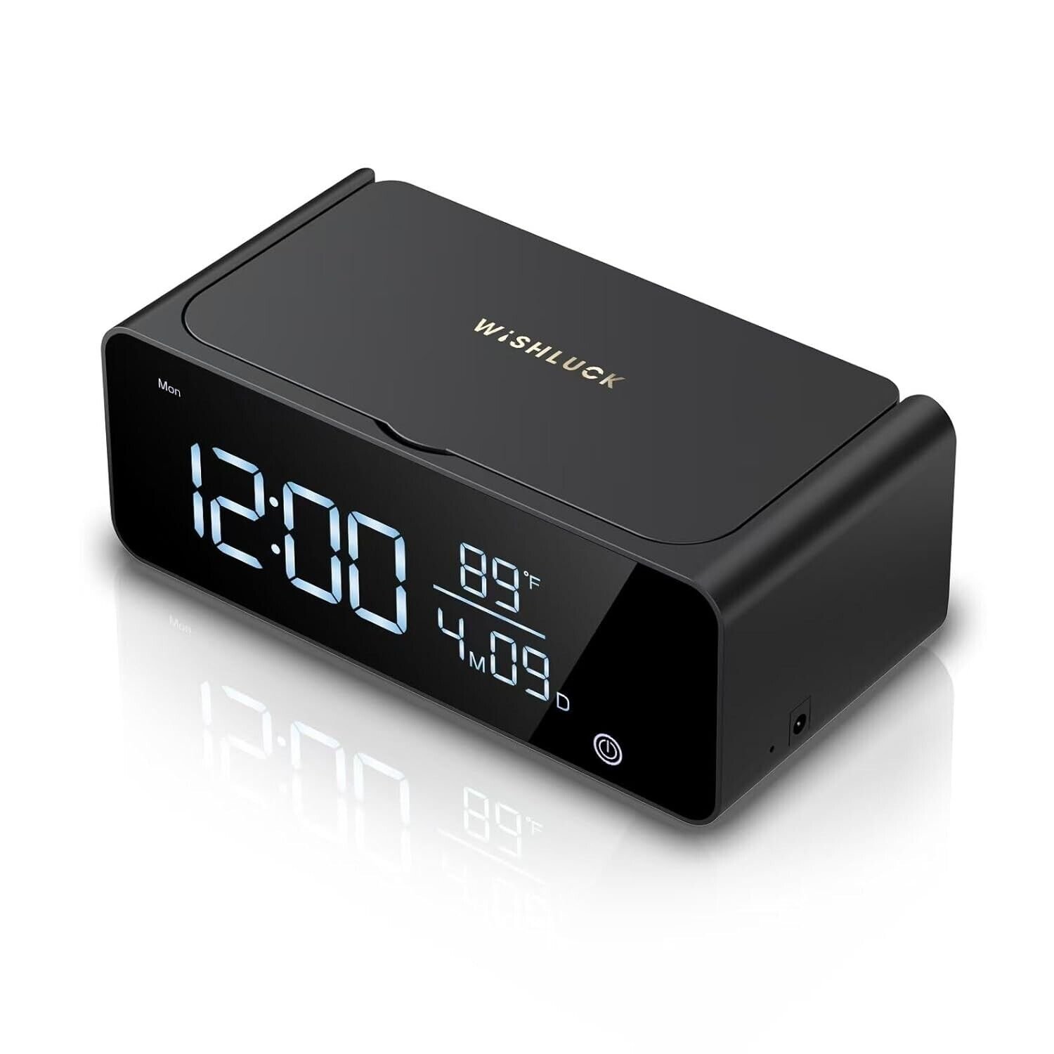 Ultrasonic Cleaner 48KHz/24W, Tabletop LED Display Alarm Clock with 500ml- Black