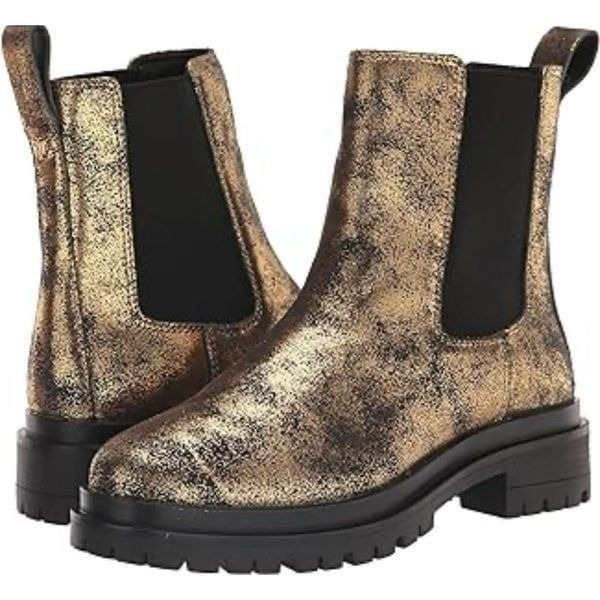 Lauren Ralph Lauren NWB gold metallic Chelsea boot size 7.5
