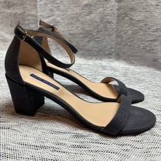 Stuart Weitzman Nearlynude Blue Denim Sandal size 10