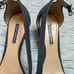 Stuart Weitzman Nearlynude Blue Denim Sandal size 10