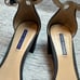 Stuart Weitzman Nearlynude Blue Denim Sandal size 10