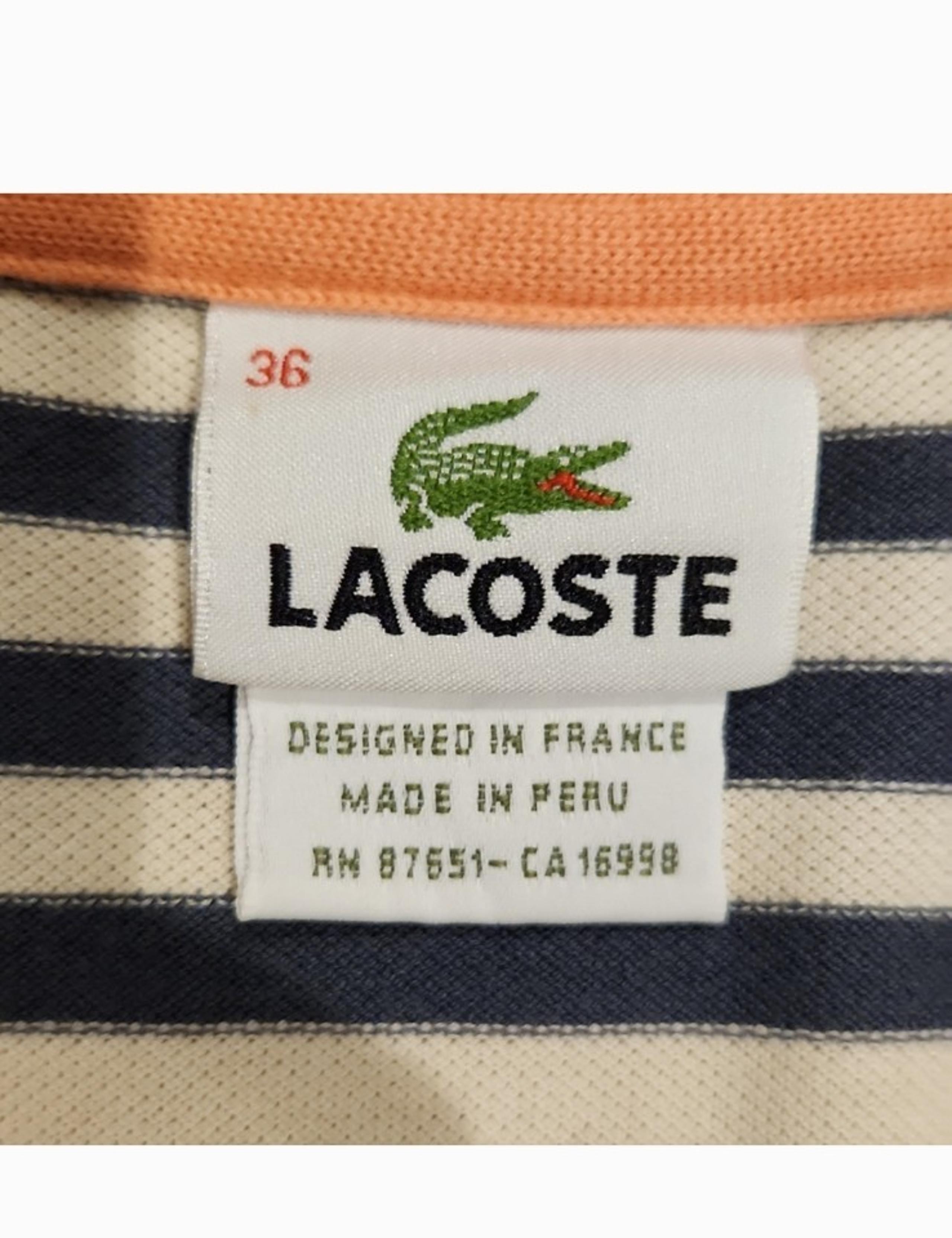 Lacoste Mini Dress Border Logo Embroidered Cotton Blend 36- WORN ONCE = CLOSING
