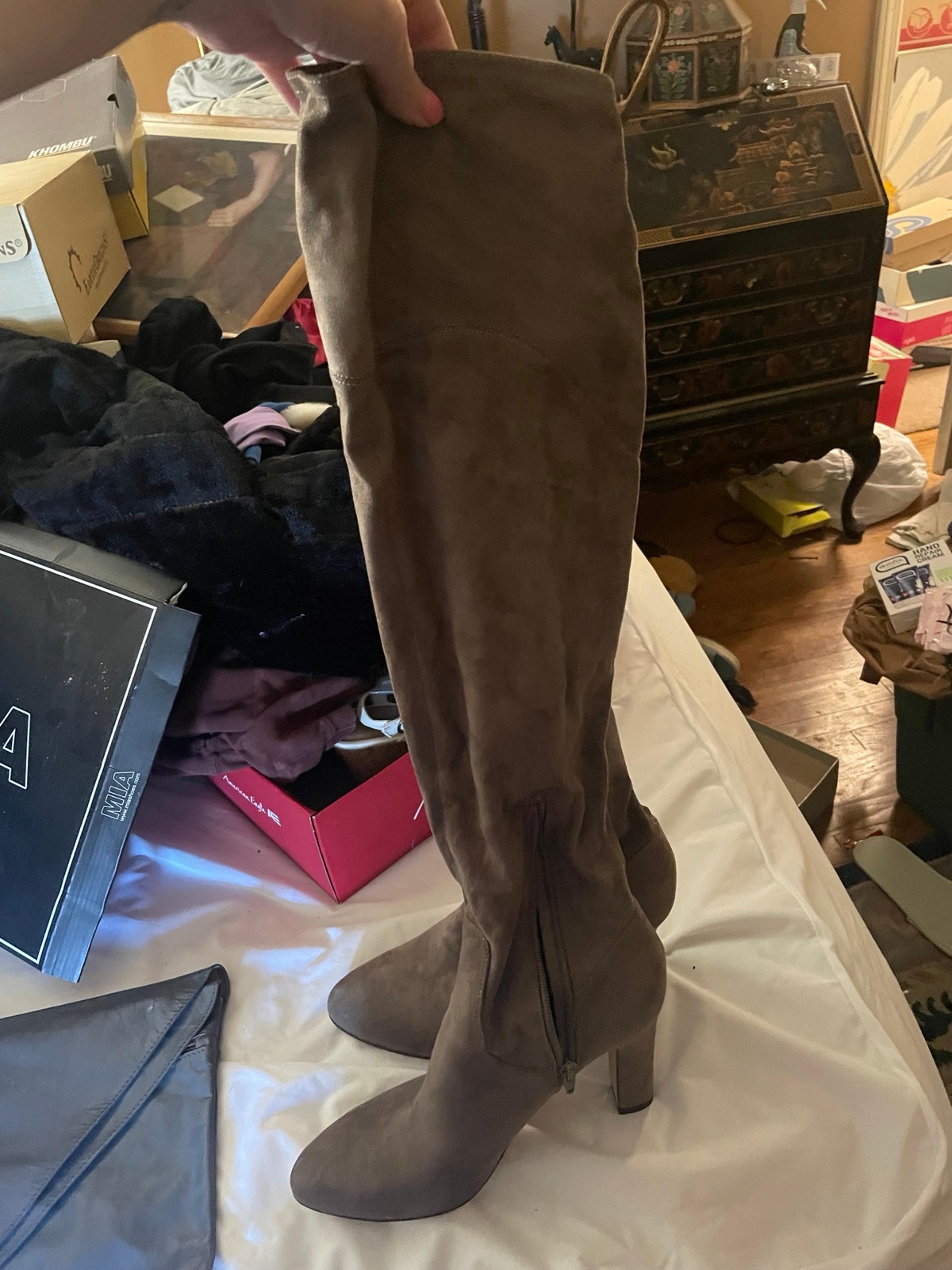 Ivanka Trump suede light Brown Over-the-Knee Boots