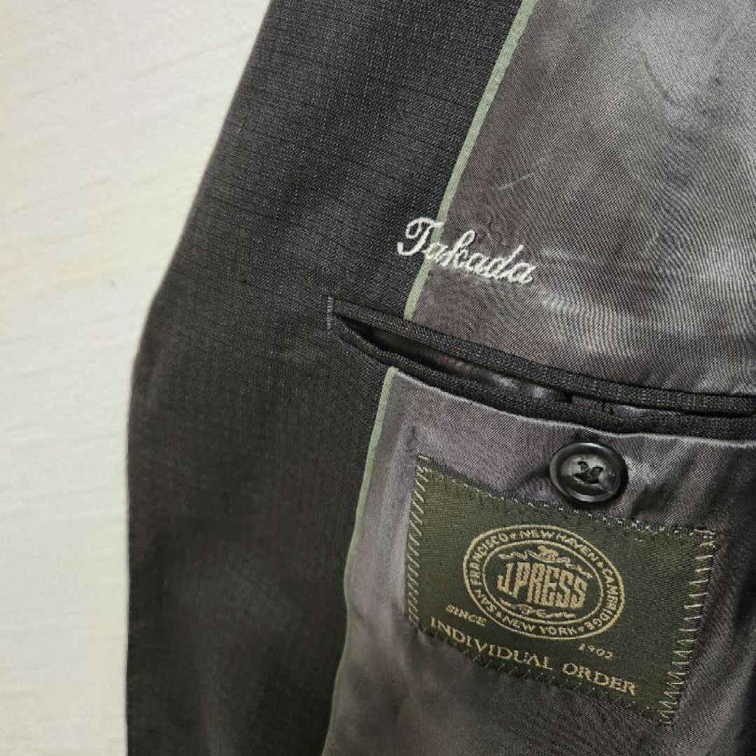 J.Press Men's Suit, Black Check