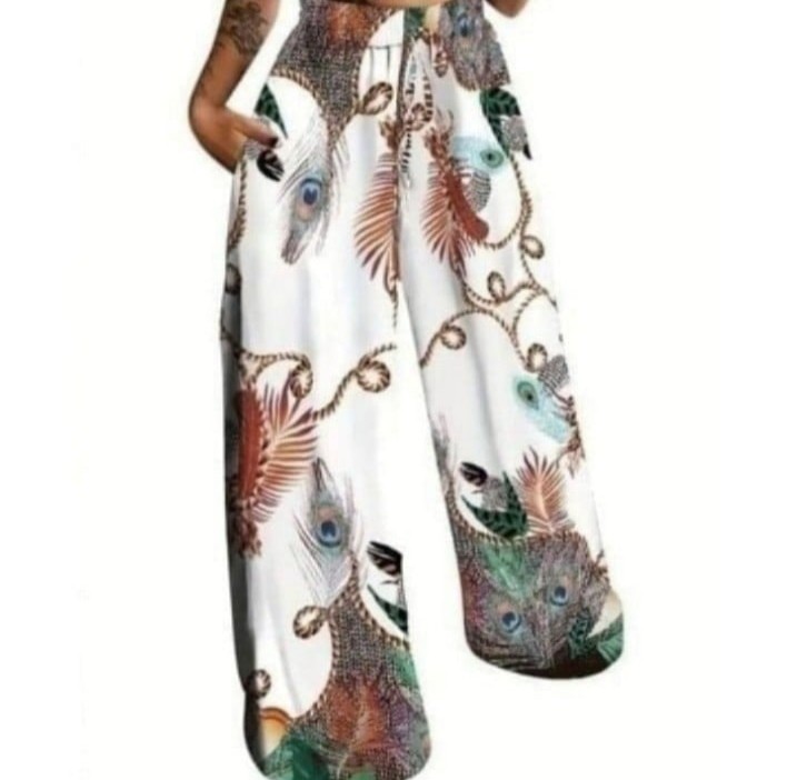 Super cute wide leg printed pants sz xxl