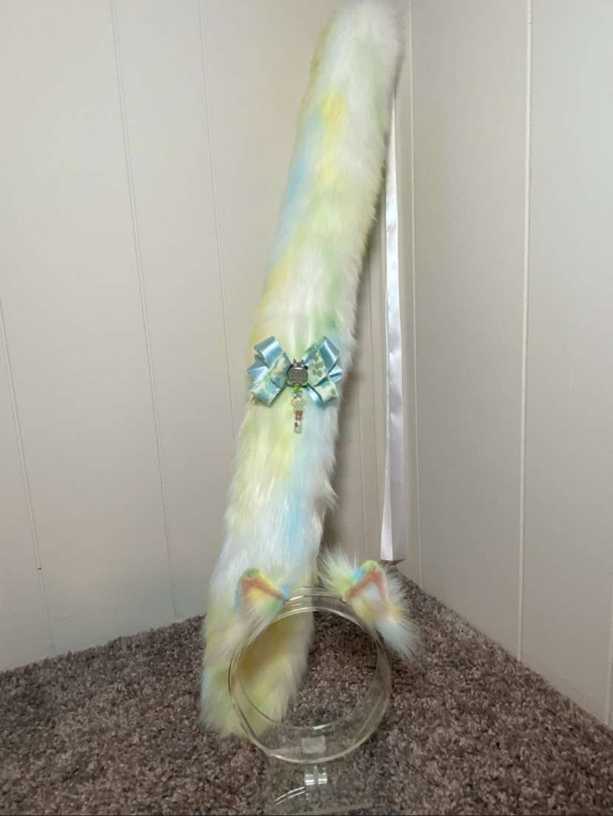 Kitten Cat Set Tail and Ears Totoro Therian Ddlg Bdsm Pet Play Furry Costume