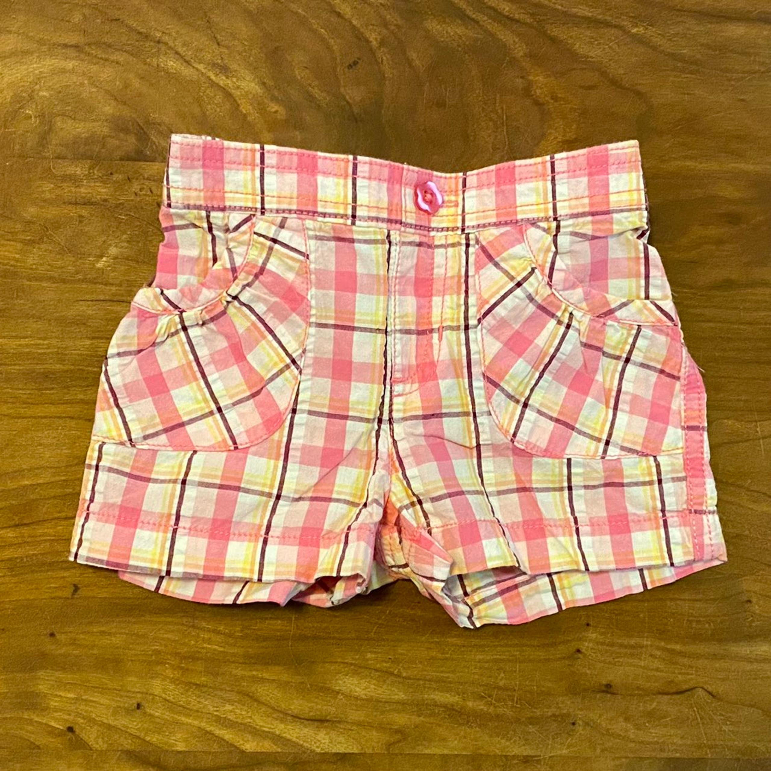 Jumping Beans Pink & Yellow Plaid Shorts