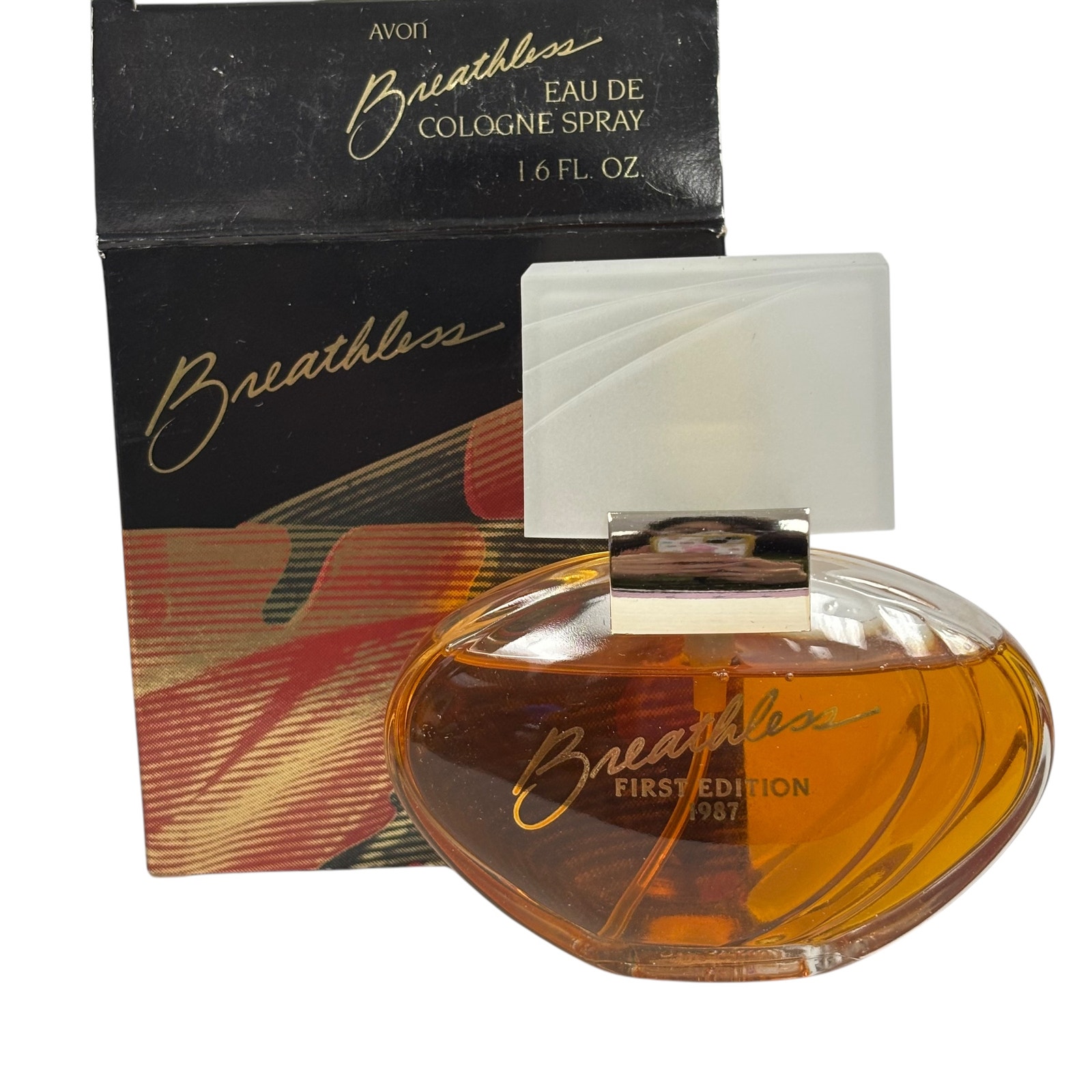 Vintage Avon Breathless 1.6 oz Glass Cologne Spray