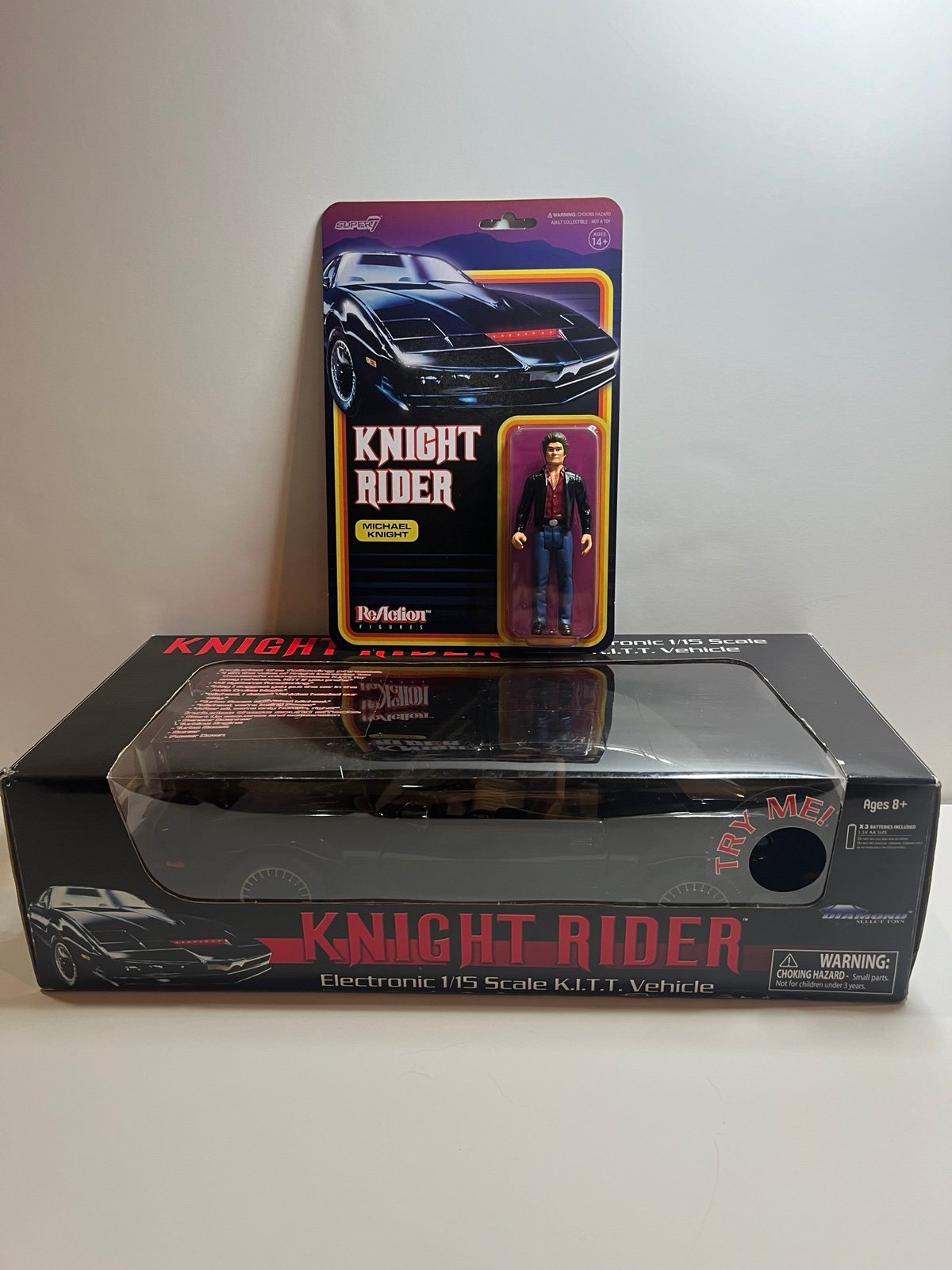 Knight Rider BUNDLE - Electronic 1/15 Scale KITT + ReAction Michael Knight