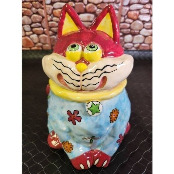 CBK Ltd Whimsical CAT Ceramic Cookie Jar