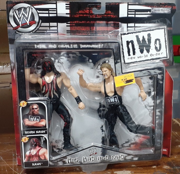 WWE Jakks NWO New World Order Big Bad & Mad KANE vs Kevin Nash Action Figure 2pk