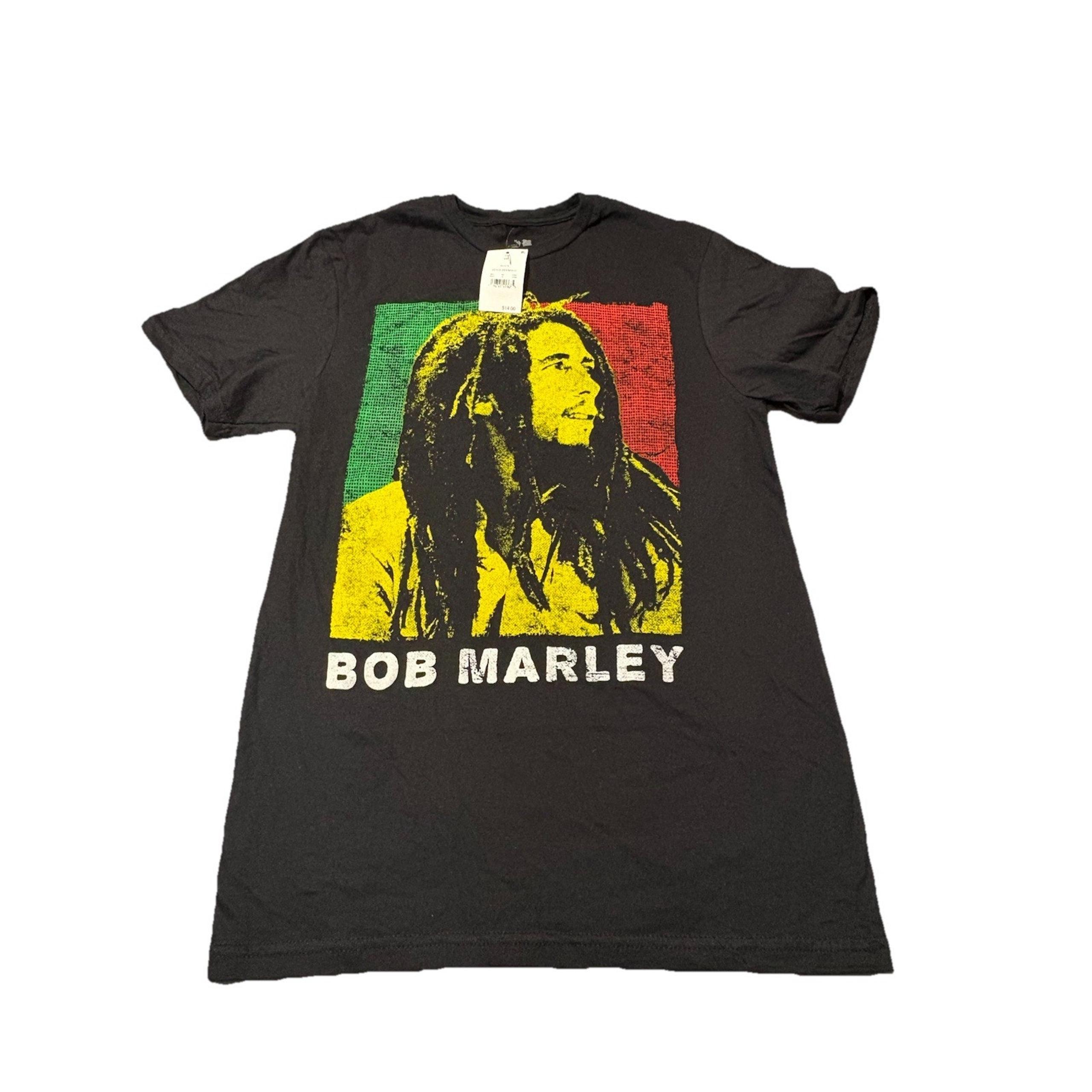 Men's Bob Marley Short Sleeve Crewneck T-Shirt - Black Size Sm