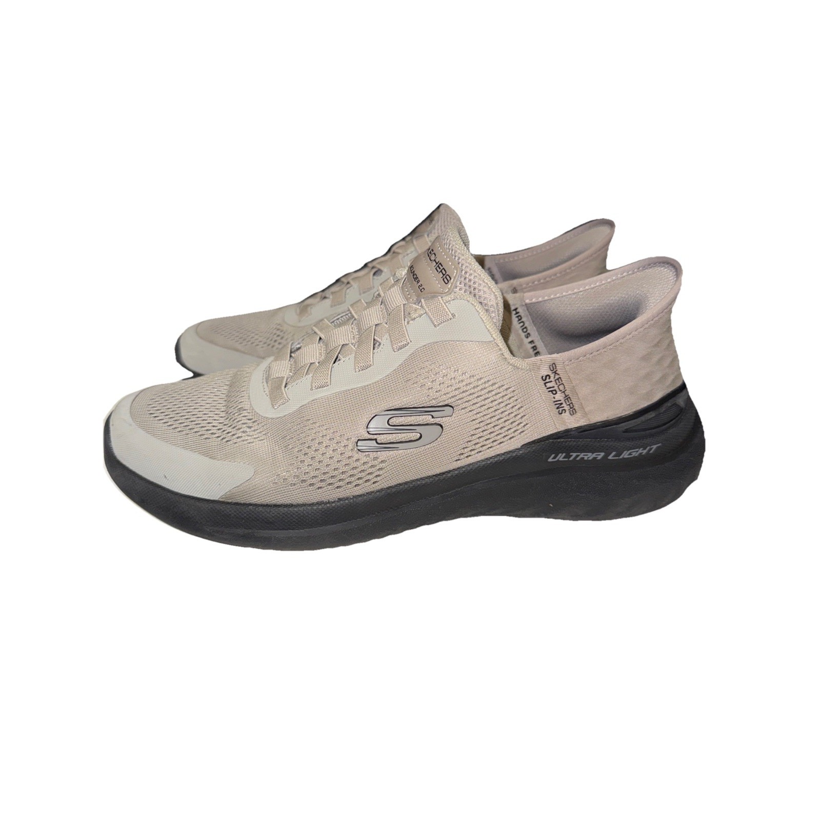 Skechers Bounder 2.0 Emerged Men's Slip-Ins Shoes Medium TAUPE/BLACK Sz 8