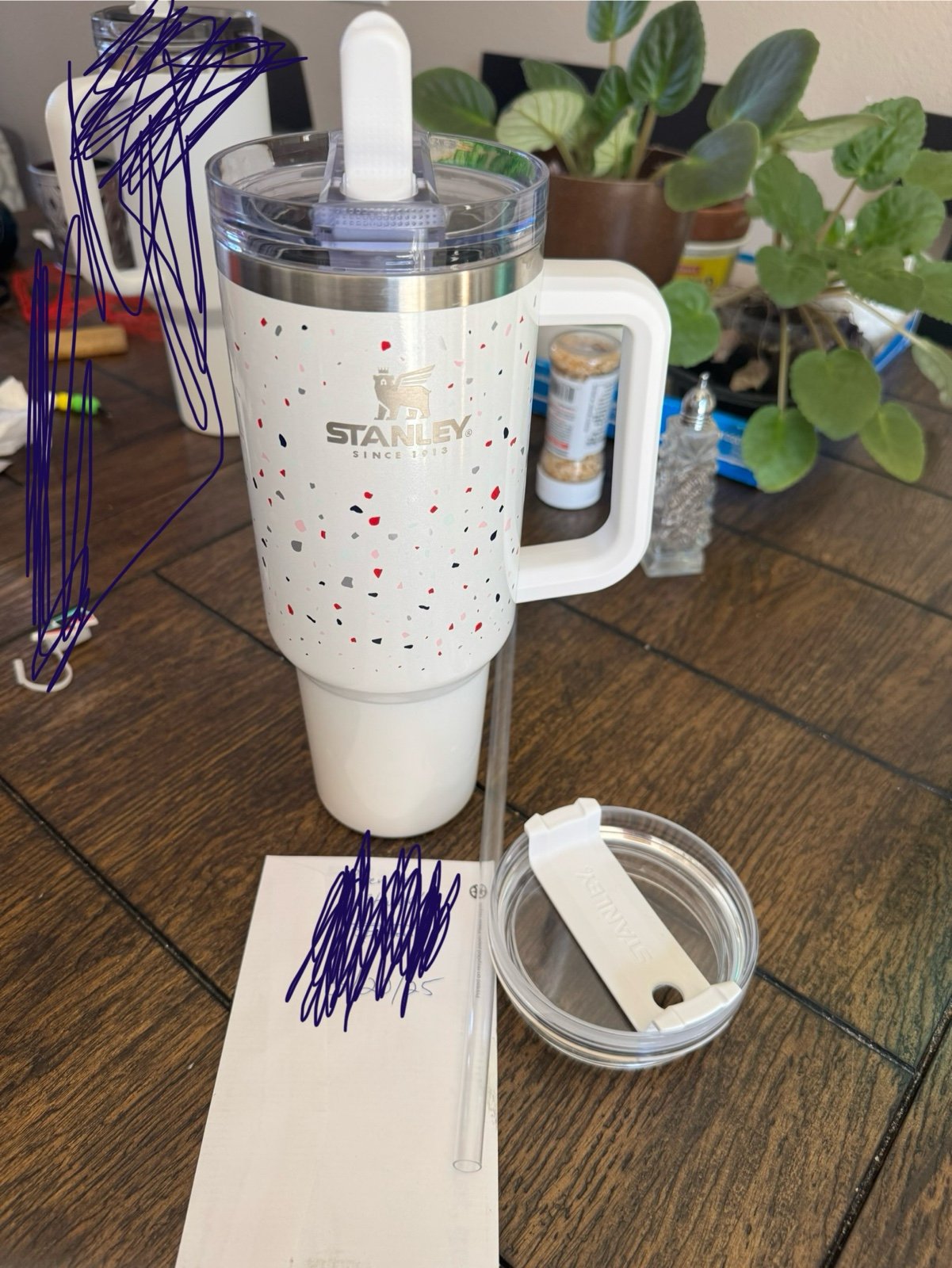 Stanley tumbler 40oz pearl finish, used condition