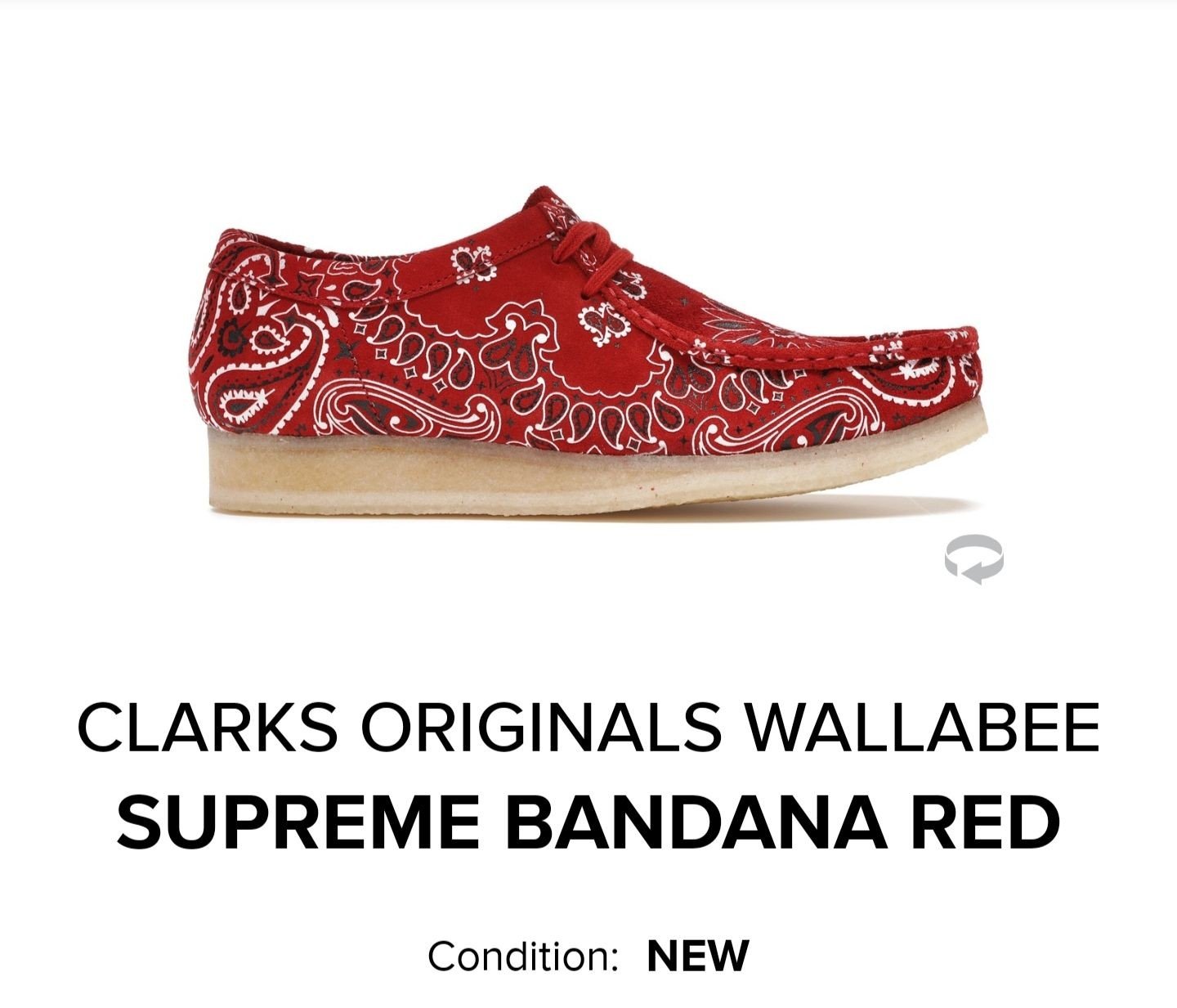Supreme X Clark Wallabees Red Bandana Pa