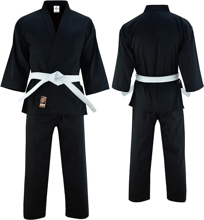 Kids Taekwondo Karate Gi Uniform Set 8oz Ultra Light With Belt size 2