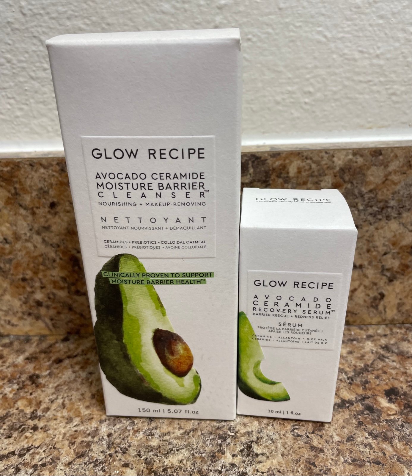 Glow Recipe Avocado Ceramide Cleanser and Serum~BNIB’S/AUTHENTIC~Full Sizes