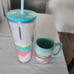 Starbucks Spring 2020 Pastel Wave Iridescent Venti Tumbler and Coffee Mug, New!