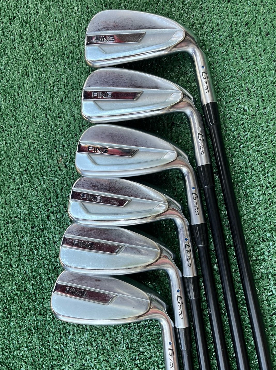 Ping G700 Iron Set 6-9, W, & U with graphite senior flex shafts