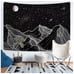 Mountains galaxy stars tapestry