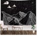 Mountains galaxy stars tapestry