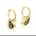 14k Gold Plated Black Swan Hoop Earrings