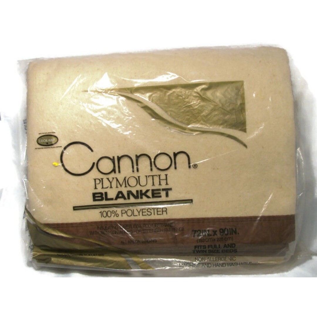 Cannon Plymouth Brown Blanket 100% Polyester Full & Twin Size Beds 72in x 90in