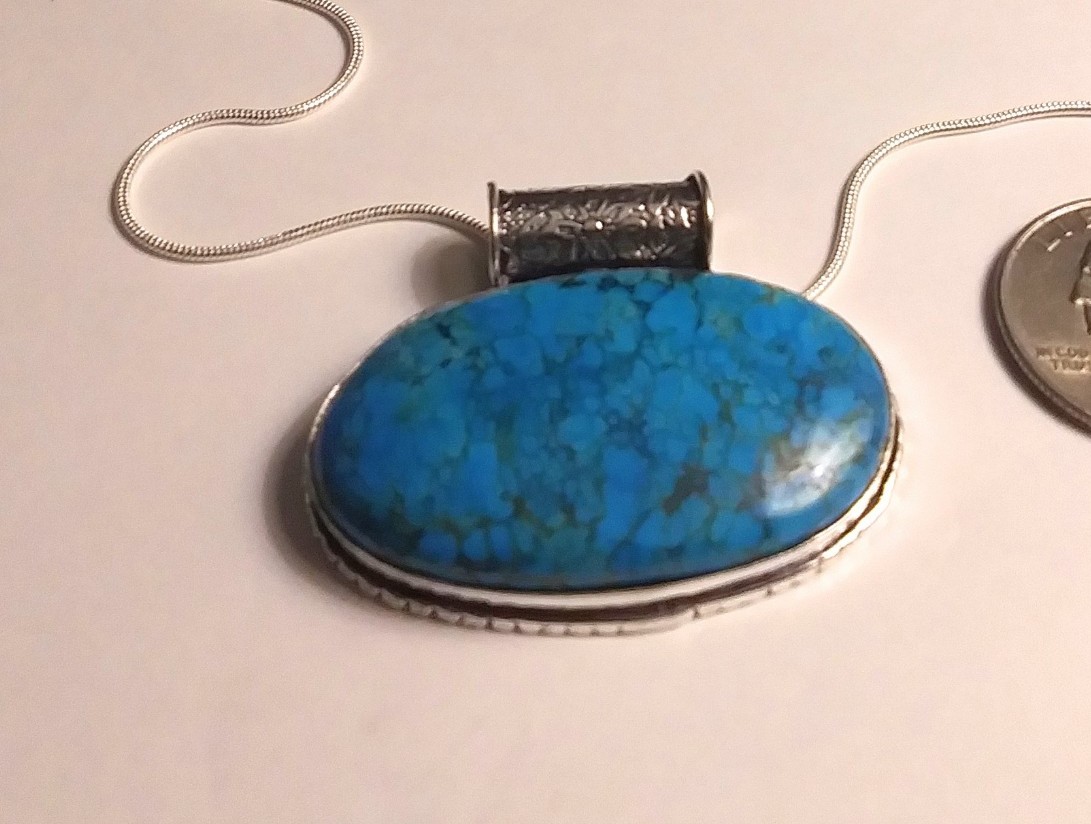 925 Sterling Silver Turquoise Necklace